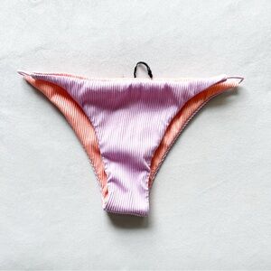 Lolli Purple and Peach Ribbed Bikini Bottom - Small